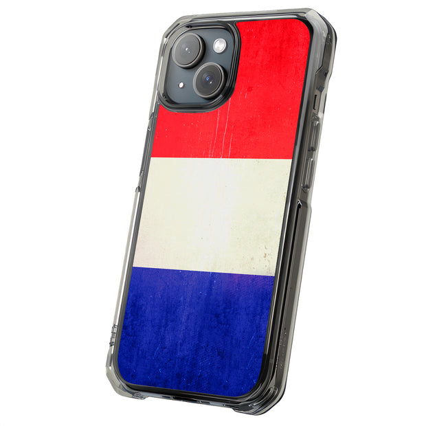 Old Flag France Tough Cases For Apple iPhone (17, 16, 15, 14, 13, 12, 11, X, SE, 8, 7/ Air, Plus, Pro, Max, Mini, XR, XS), Print in USA