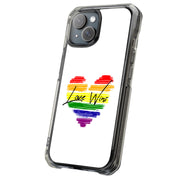 Rainbow Love 2 Tough Cases For Apple iPhone (17, 16, 15, 14, 13, 12, 11, X, SE, 8, 7/ Air, Plus, Pro, Max, Mini, XR, XS), Print in USA