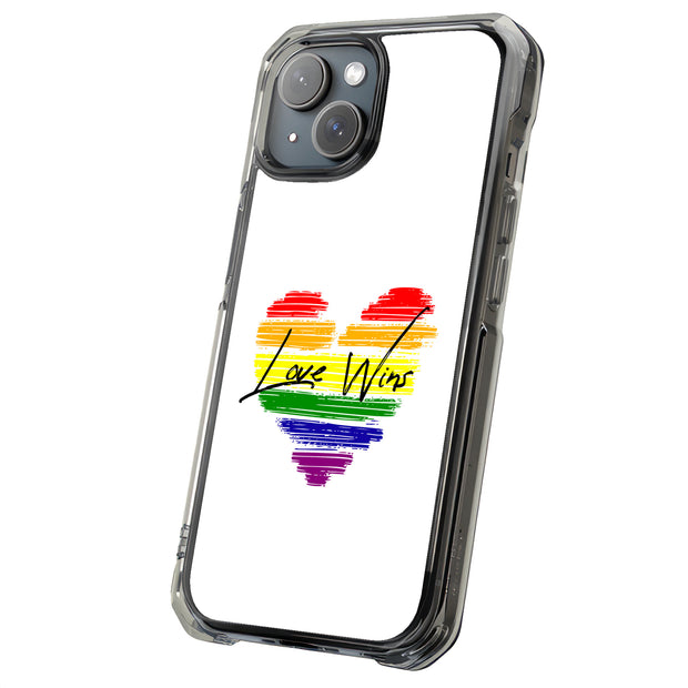 Rainbow Love 2 Tough Cases For Apple iPhone (17, 16, 15, 14, 13, 12, 11, X, SE, 8, 7/ Air, Plus, Pro, Max, Mini, XR, XS), Print in USA
