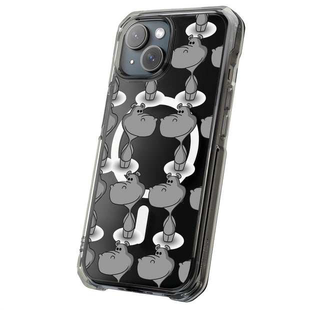 Hippo One Tough Cases For Apple iPhone (17, 16, 15, 14, 13, 12, 11, X, SE, 8, 7/ Air, Plus, Pro, Max, Mini, XR, XS), Print in USA