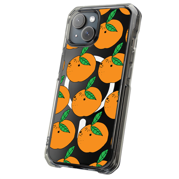 Orange Fruit Tough Cases For Apple iPhone (17, 16, 15, 14, 13, 12, 11, X, SE, 8, 7/ Air, Plus, Pro, Max, Mini, XR, XS), Print in USA