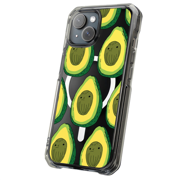 Cute Avocado Tough Cases For Apple iPhone (17, 16, 15, 14, 13, 12, 11, X, SE, 8, 7/ Air, Plus, Pro, Max, Mini, XR, XS), Print in USA
