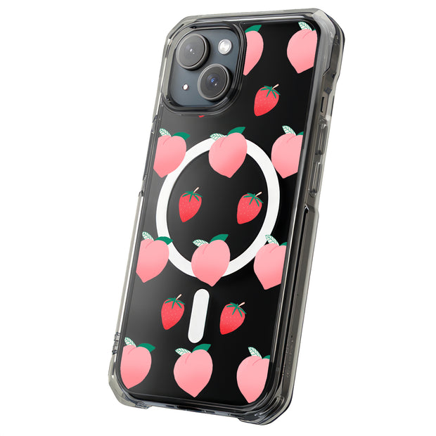 Pink Fruit Tough Cases For Apple iPhone (17, 16, 15, 14, 13, 12, 11, X, SE, 8, 7/ Air, Plus, Pro, Max, Mini, XR, XS), Print in USA