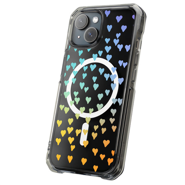Gradient Hearts Tough Cases For Apple iPhone (17, 16, 15, 14, 13, 12, 11, X, SE, 8, 7/ Air, Plus, Pro, Max, Mini, XR, XS), Print in USA