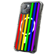 Rainbow Lines  Tough Cases For Apple iPhone (17, 16, 15, 14, 13, 12, 11, X, SE, 8, 7/ Air, Plus, Pro, Max, Mini, XR, XS), Print in USA