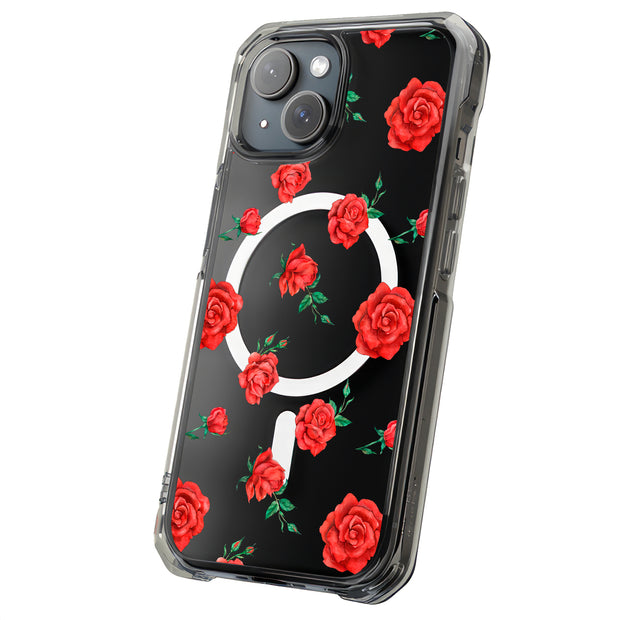Garden Roses Tough Cases For Apple iPhone (17, 16, 15, 14, 13, 12, 11, X, SE, 8, 7/ Air, Plus, Pro, Max, Mini, XR, XS), Print in USA