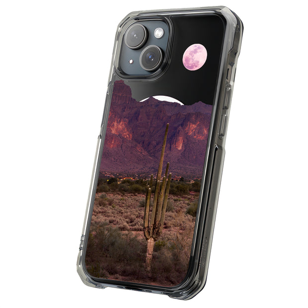 Twilight Cactus Tough Cases For Apple iPhone (17, 16, 15, 14, 13, 12, 11, X, SE, 8, 7/ Air, Plus, Pro, Max, Mini, XR, XS), Print in USA