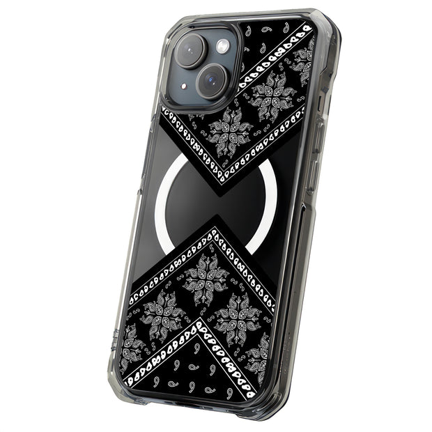 Black Bandana 1 Tough Cases For Apple iPhone (17, 16, 15, 14, 13, 12, 11, X, SE, 8, 7/ Air, Plus, Pro, Max, Mini, XR, XS), Print in USA