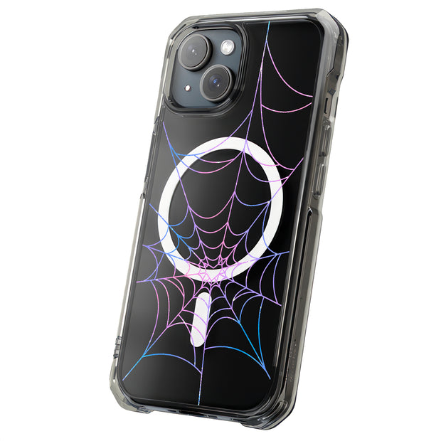 Spider Web Pink Tough Cases For Apple iPhone (17, 16, 15, 14, 13, 12, 11, X, SE, 8, 7/ Air, Plus, Pro, Max, Mini, XR, XS), Print in USA