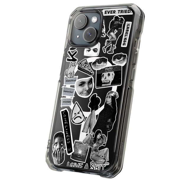 Grunge Collage5 Tough Cases For Apple iPhone (17, 16, 15, 14, 13, 12, 11, X, SE, 8, 7/ Air, Plus, Pro, Max, Mini, XR, XS), Print in USA