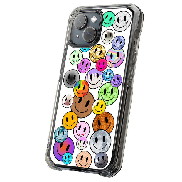 Cute Smile Face Tough Cases For Apple iPhone (17, 16, 15, 14, 13, 12, 11, X, SE, 8, 7/ Air, Plus, Pro, Max, Mini, XR, XS), Print in USA