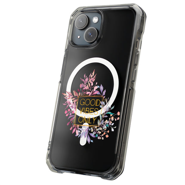 Good Vibes Only Tough Cases For Apple iPhone (17, 16, 15, 14, 13, 12, 11, X, SE, 8, 7/ Air, Plus, Pro, Max, Mini, XR, XS), Print in USA