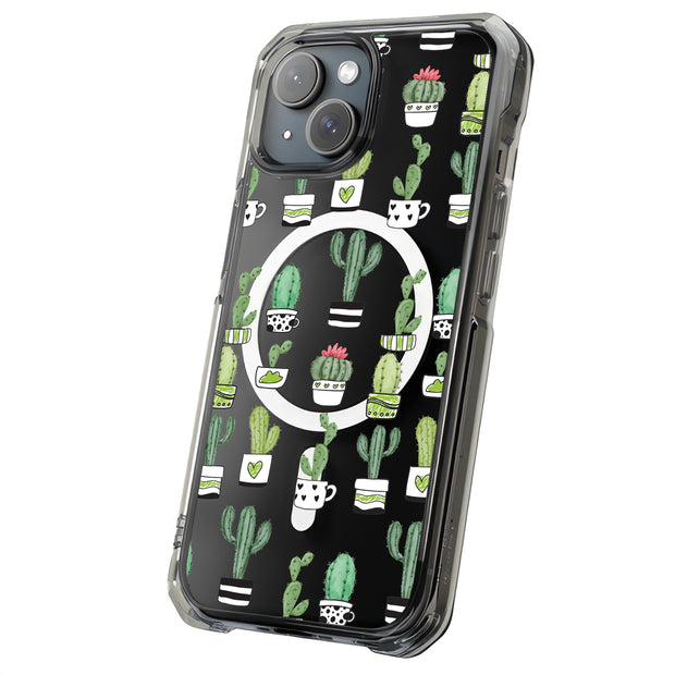 Cute Cactus  Tough Cases For Apple iPhone (17, 16, 15, 14, 13, 12, 11, X, SE, 8, 7/ Air, Plus, Pro, Max, Mini, XR, XS), Print in USA