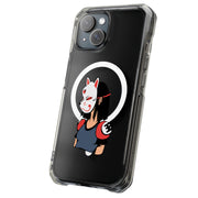 Girl in Mask Tough Cases For Apple iPhone (17, 16, 15, 14, 13, 12, 11, X, SE, 8, 7/ Air, Plus, Pro, Max, Mini, XR, XS), Print in USA