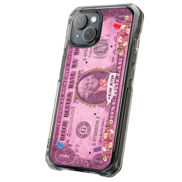 Rich Bitch Tough Cases For Apple iPhone (17, 16, 15, 14, 13, 12, 11, X, SE, 8, 7/ Air, Plus, Pro, Max, Mini, XR, XS), Print in USA
