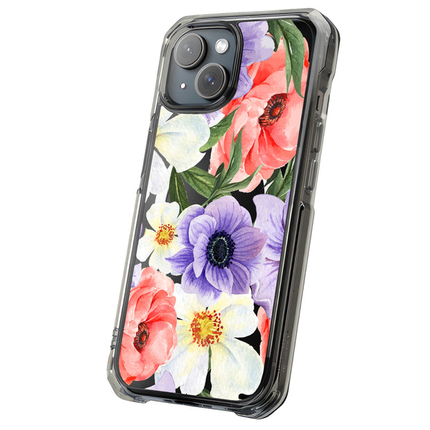 Flower 9 Tough Cases For Apple iPhone (17, 16, 15, 14, 13, 12, 11, X, SE, 8, 7/ Air, Plus, Pro, Max, Mini, XR, XS), Print in USA