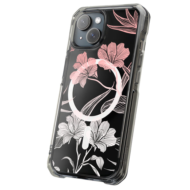 Flower 12 Tough Cases For Apple iPhone (17, 16, 15, 14, 13, 12, 11, X, SE, 8, 7/ Air, Plus, Pro, Max, Mini, XR, XS), Print in USA