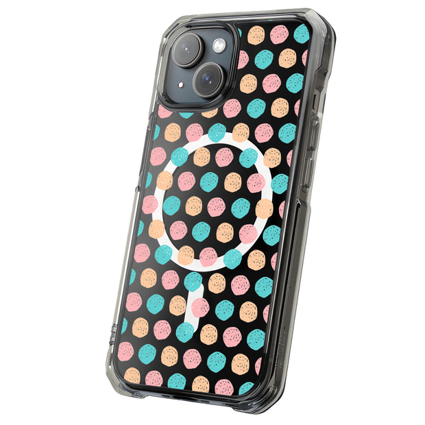Polka Dot 12 Tough Cases For Apple iPhone (17, 16, 15, 14, 13, 12, 11, X, SE, 8, 7/ Air, Plus, Pro, Max, Mini, XR, XS), Print in USA