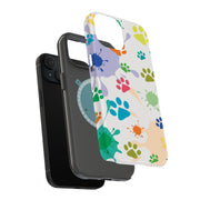 Paw Color  Tough Cases For Apple iPhone (17, 16, 15, 14, 13, 12, 11, X, SE, 8, 7/ Air, Plus, Pro, Max, Mini, XR, XS), Print in USA