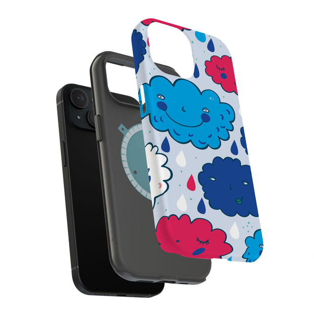 Rain Clouds 1 Tough Cases For Apple iPhone (17, 16, 15, 14, 13, 12, 11, X, SE, 8, 7/ Air, Plus, Pro, Max, Mini, XR, XS), Print in USA
