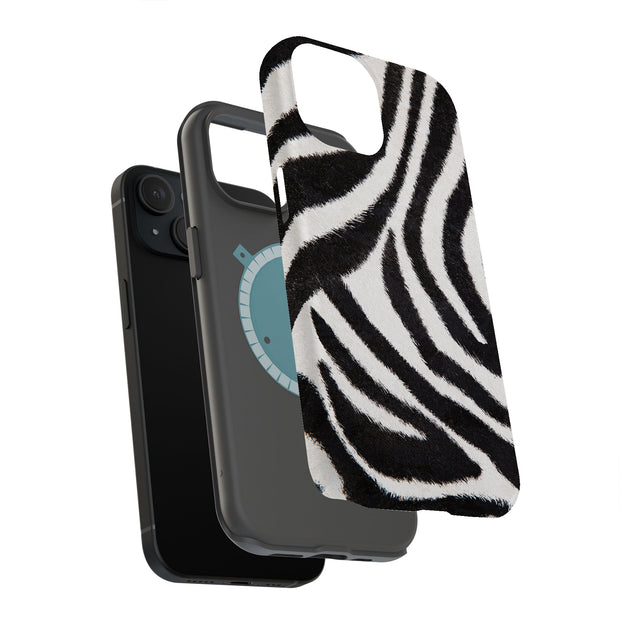 Zebra Fur 3 Tough Cases For Apple iPhone (17, 16, 15, 14, 13, 12, 11, X, SE, 8, 7/ Air, Plus, Pro, Max, Mini, XR, XS), Print in USA