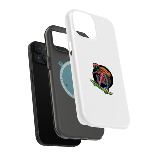 Alien Skate Tough Cases For Apple iPhone (17, 16, 15, 14, 13, 12, 11, X, SE, 8, 7/ Air, Plus, Pro, Max, Mini, XR, XS), Print in USA