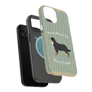 Bernese Dog Tough Cases For Apple iPhone (17, 16, 15, 14, 13, 12, 11, X, SE, 8, 7/ Air, Plus, Pro, Max, Mini, XR, XS), Print in USA