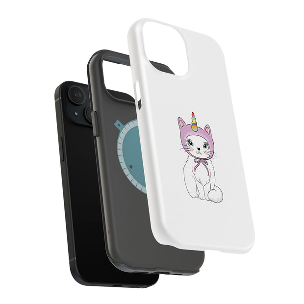 Unicorn Kitty Tough Cases For Apple iPhone (17, 16, 15, 14, 13, 12, 11, X, SE, 8, 7/ Air, Plus, Pro, Max, Mini, XR, XS), Print in USA