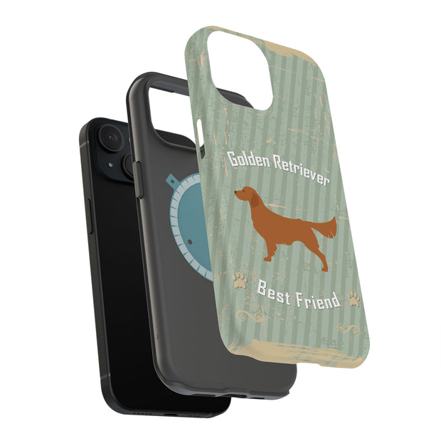 Retriever Dog Tough Cases For Apple iPhone (17, 16, 15, 14, 13, 12, 11, X, SE, 8, 7/ Air, Plus, Pro, Max, Mini, XR, XS), Print in USA