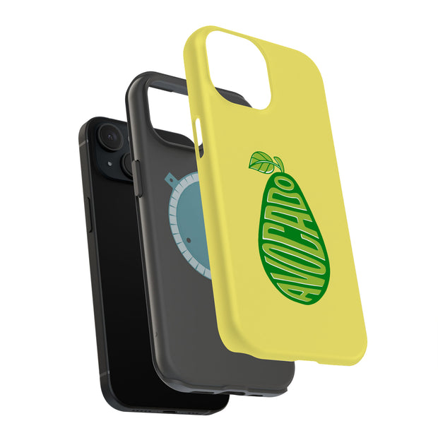 Avocado Text 2 Tough Cases For Apple iPhone (17, 16, 15, 14, 13, 12, 11, X, SE, 8, 7/ Air, Plus, Pro, Max, Mini, XR, XS), Print in USA