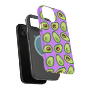 Green Avocado Tough Cases For Apple iPhone (17, 16, 15, 14, 13, 12, 11, X, SE, 8, 7/ Air, Plus, Pro, Max, Mini, XR, XS), Print in USA