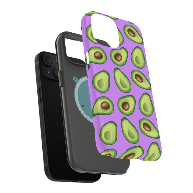 Green Avocado Tough Cases For Apple iPhone (17, 16, 15, 14, 13, 12, 11, X, SE, 8, 7/ Air, Plus, Pro, Max, Mini, XR, XS), Print in USA