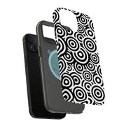 Circles Tough Cases For Apple iPhone (17, 16, 15, 14, 13, 12, 11, X, SE, 8, 7/ Air, Plus, Pro, Max, Mini, XR, XS), Print in USA