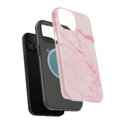 Pink Marble 2 Tough Cases For Apple iPhone (17, 16, 15, 14, 13, 12, 11, X, SE, 8, 7/ Air, Plus, Pro, Max, Mini, XR, XS), Print in USA