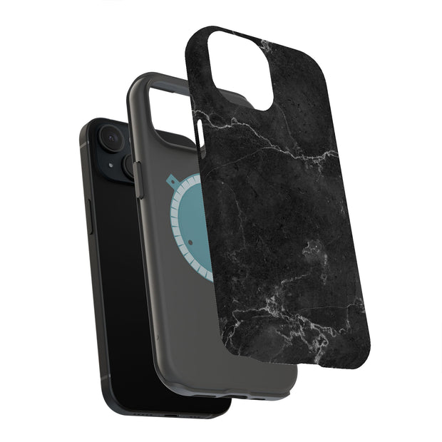 Black Marble 3 Tough Cases For Apple iPhone (17, 16, 15, 14, 13, 12, 11, X, SE, 8, 7/ Air, Plus, Pro, Max, Mini, XR, XS), Print in USA