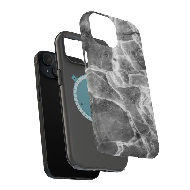 Black Marble 4 Tough Cases For Apple iPhone (17, 16, 15, 14, 13, 12, 11, X, SE, 8, 7/ Air, Plus, Pro, Max, Mini, XR, XS), Print in USA