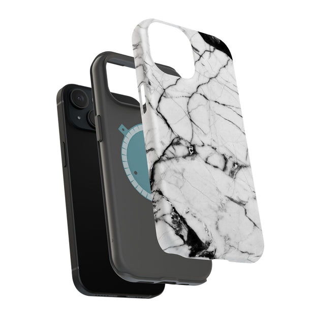 Black Marble 5 Tough Cases For Apple iPhone (17, 16, 15, 14, 13, 12, 11, X, SE, 8, 7/ Air, Plus, Pro, Max, Mini, XR, XS), Print in USA