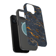 Gold Marble Tough Cases For Apple iPhone (17, 16, 15, 14, 13, 12, 11, X, SE, 8, 7/ Air, Plus, Pro, Max, Mini, XR, XS), Print in USA