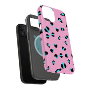 Pink Leopard 1 Tough Cases For Apple iPhone (17, 16, 15, 14, 13, 12, 11, X, SE, 8, 7/ Air, Plus, Pro, Max, Mini, XR, XS), Print in USA