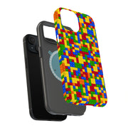 Building Block Tough Cases For Apple iPhone (17, 16, 15, 14, 13, 12, 11, X, SE, 8, 7/ Air, Plus, Pro, Max, Mini, XR, XS), Print in USA