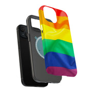 Rainbow LGBTQ Tough Cases For Apple iPhone (17, 16, 15, 14, 13, 12, 11, X, SE, 8, 7/ Air, Plus, Pro, Max, Mini, XR, XS), Print in USA