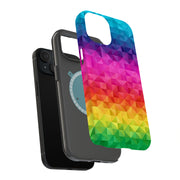 Rainbow Colors Tough Cases For Apple iPhone (17, 16, 15, 14, 13, 12, 11, X, SE, 8, 7/ Air, Plus, Pro, Max, Mini, XR, XS), Print in USA