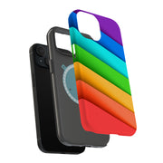 Rainbow Pride Tough Cases For Apple iPhone (17, 16, 15, 14, 13, 12, 11, X, SE, 8, 7/ Air, Plus, Pro, Max, Mini, XR, XS), Print in USA