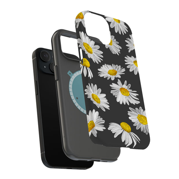 Daisy Floral Tough Cases For Apple iPhone (17, 16, 15, 14, 13, 12, 11, X, SE, 8, 7/ Air, Plus, Pro, Max, Mini, XR, XS), Print in USA