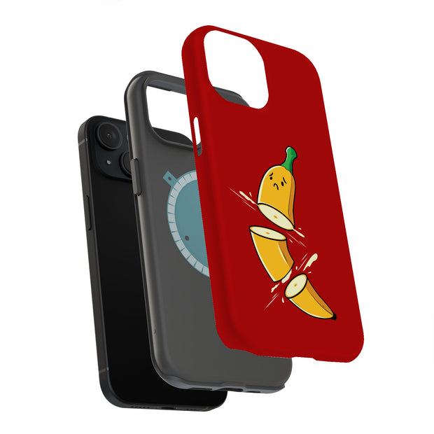 Cartoon Banana Tough Cases For Apple iPhone (17, 16, 15, 14, 13, 12, 11, X, SE, 8, 7/ Air, Plus, Pro, Max, Mini, XR, XS), Print in USA