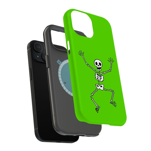 Skeleton Dance Tough Cases For Apple iPhone (17, 16, 15, 14, 13, 12, 11, X, SE, 8, 7/ Air, Plus, Pro, Max, Mini, XR, XS), Print in USA