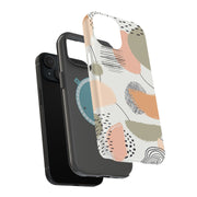 Abstract Modern Tough Cases For Apple iPhone (17, 16, 15, 14, 13, 12, 11, X, SE, 8, 7/ Air, Plus, Pro, Max, Mini, XR, XS), Print in USA