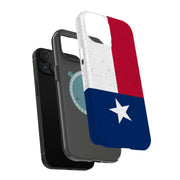 Texas Flag Tough Cases For Apple iPhone (17, 16, 15, 14, 13, 12, 11, X, SE, 8, 7/ Air, Plus, Pro, Max, Mini, XR, XS), Print in USA