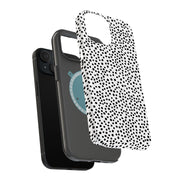 Polka Dot Blk2 Tough Cases For Apple iPhone (17, 16, 15, 14, 13, 12, 11, X, SE, 8, 7/ Air, Plus, Pro, Max, Mini, XR, XS), Print in USA