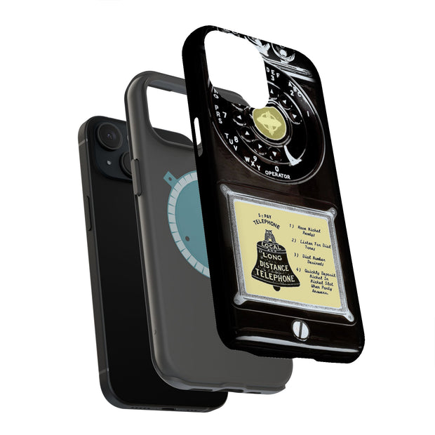 Dial Phone Tough Cases For Apple iPhone (17, 16, 15, 14, 13, 12, 11, X, SE, 8, 7/ Air, Plus, Pro, Max, Mini, XR, XS), Print in USA